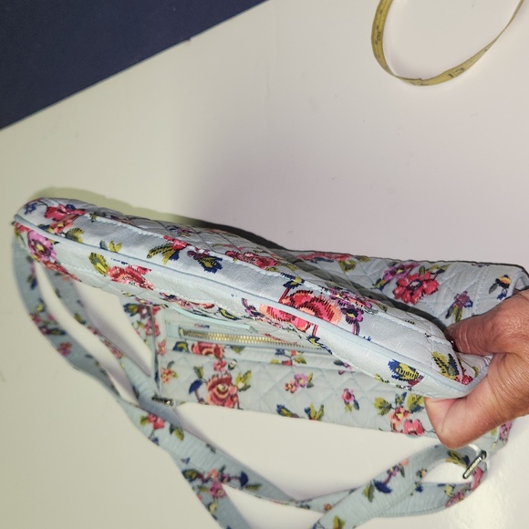 Vera Bradley Blue Floral Water Bouquet Crossbody Purse approx 11x11 - Picture 15 of 15